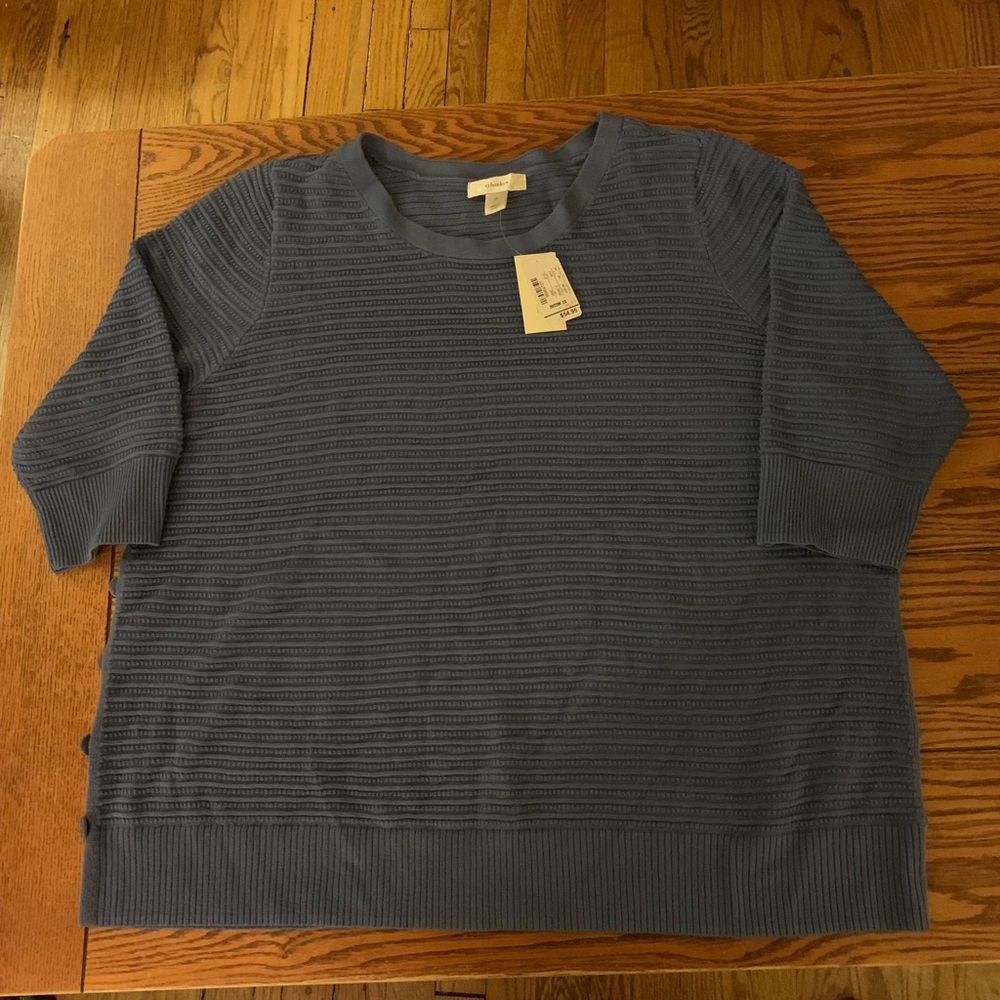 New with tags blue crew neck sweater CJ Banks